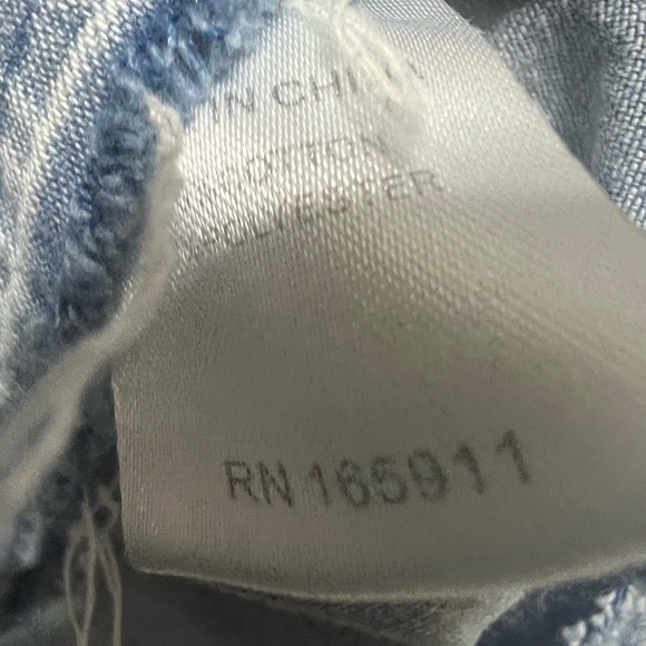 Grace + Karma Heavy Denim Shirt with Raw Hem Size Medium - Picture 5 of 7